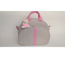 Kit de Bolsas Luxo para Menina Linho Bege com Rosa - 41414