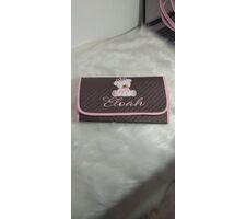 Kit de Bolsas para Menina Marrom com  Rosa - 41436
