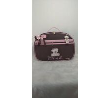 Kit de Bolsas para Menina Marrom com  Rosa - 41441