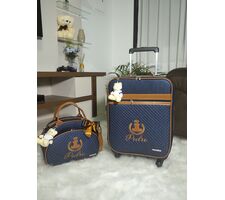 Kit Bolsa Bebê com nome Azul Marinho - 41810