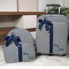 Mala e Mochila com Nome do Bebê Bordado