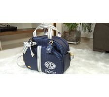 Bolsa Maternidade Média Azul Personalizada - 60222