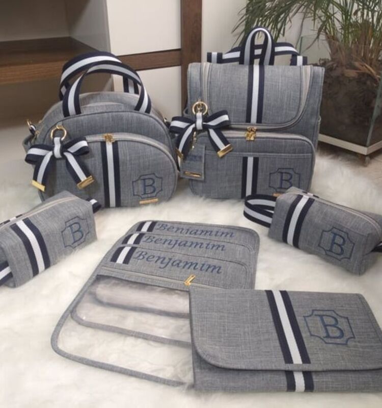 Kit Bolsas Maternidade Cinza em Contagem