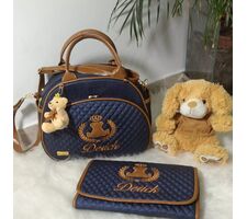 Bolsa G e Trocador azul marinho