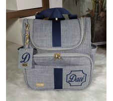 Kit Personalizado Linho cinza com azul marinho - 75759