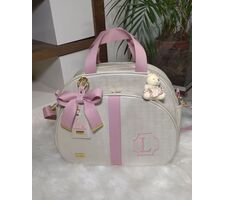 Kit Maternidade Personalizado Bege Perolizado com Rose - 75790