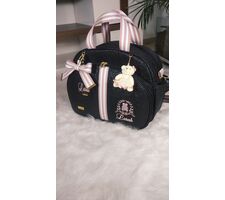 Bolsa Maternidade Preto Gliter Grande - 76075