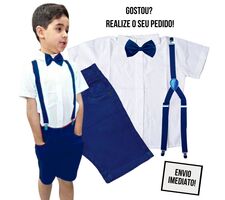 Kit Roupa Social  Menino - Festas - Casamento - Batizado - 76397