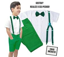 Kit Roupa Social  Menino - Festas - Casamento - Batizado - 76405