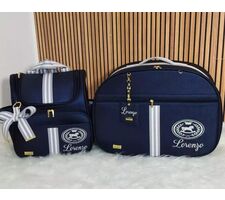  Bolsas para Bebe Personalizadas Azul Marinho