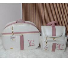  Bolsas para Bebe Personalizadas Branca com Rose