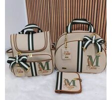  Bolsas para Bebe Personalizadas Bege com Verde