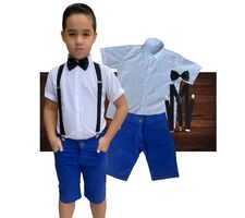 Kit Roupa Social Menino - Festas - Casamento - Batizado - 76709