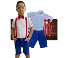 Kit Roupa Social Menino - Festas - Casamento - Batizado - 76714
